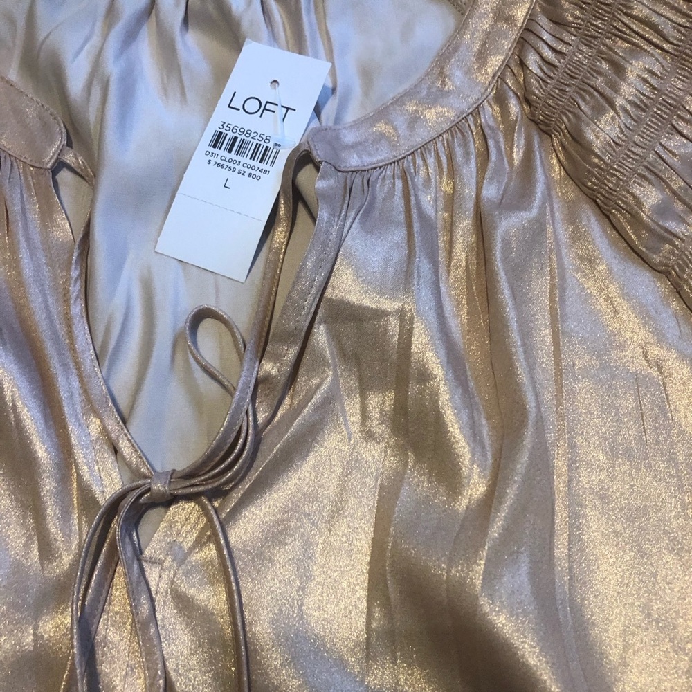 LOFT Shimmering Gold Blouse